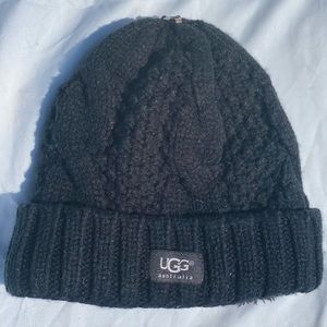 Fur insulated UGG brand winter beanie/ worn once